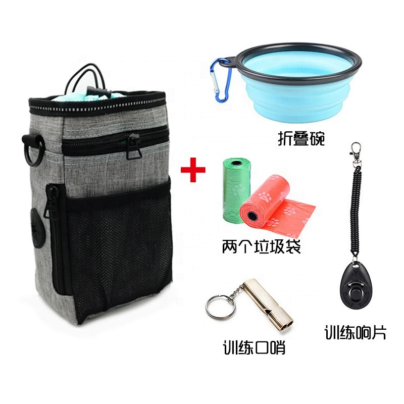 Fashion Travel Food Packaging Training Carry Pet Carrier Dog Treat Pouch Bag with accessories