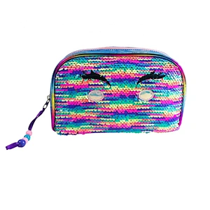 Custom design cute unicorn clutch bag evening bag for kids Glitter beauty cosmetic bag