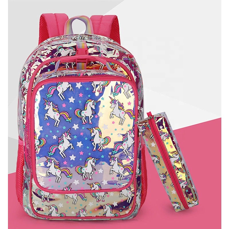 Customized Unicorn backpack Teenager Girls School Bags Set Women Travel Bagpack Children Rucksack Mochila