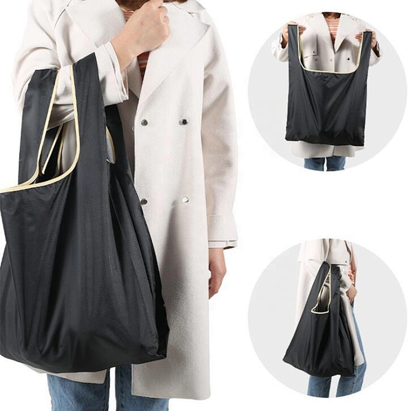 Custom Logo  Eco Friendly Big Supermarket Folding Shopping Bag Reusable Grocery Tote Bags