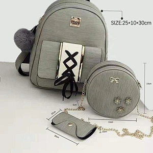 Retro PU female new Korean fashion soft leather backpack middle school student schoolbag casual backpack