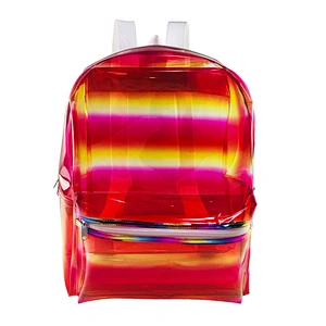 Custom wholesale clear plastic backpack children transparent PVC school bag
