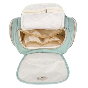 Custom Multifunction luxury mummy baby maternity nappy backpack Wide Open Large Capacity Waterproof  backpack diaper bag