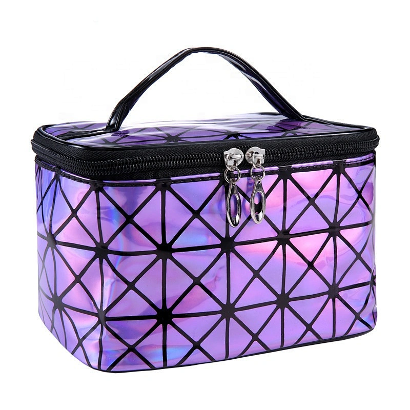 Wholesale Customized Travel Handbag Storage Bag Waterproof Large Capacity Wash Gargle Bag Holographic Cosmetic Bag