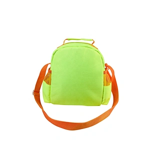 High quality insulated cooler box bags deliver lunch food delivery with custom logo thermal fluorescent green fabric for kids