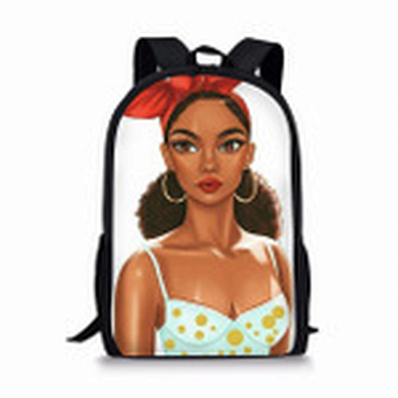 2020 Hot-selling School Backpack Kids School Bag African American Black Art Girls Schoolbag Mochila School Bags