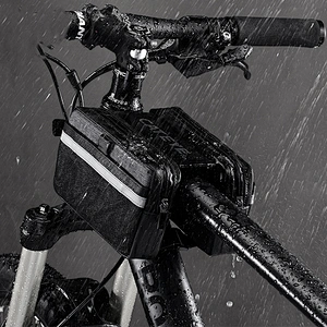 Factory direct sale waterproof bicycle saddle bag with reflective tape