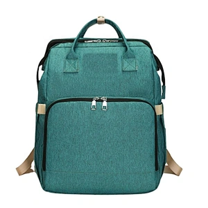 2020 New Portable Folding  Mummy Bag Multifunctional Fashionable Large Capacity Outing Burden-Reducing Diaper Bag Backpack