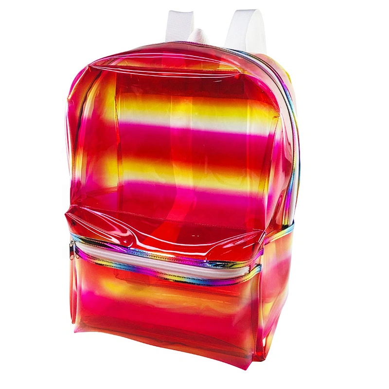 Custom wholesale clear plastic backpack children transparent PVC school bag
