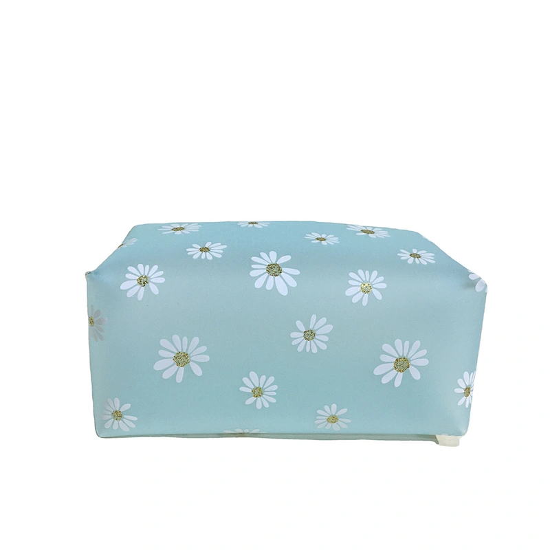 2020 NEW material daisy printing TPU clear Waterproof Women handbag Travel Makeup Organizer Cosmetic Bags
