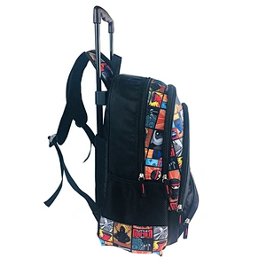 Factory Wholesale Customized Flashing lights Wheeled Kids Backpack School Bags Trolley