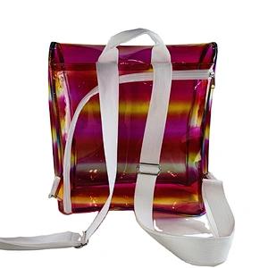 OEM/ODM casual Backpack bags rainbow color Bags waterproof transparent clear jelly backpack Mochilas Escolares For Children
