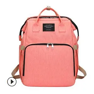 2020 New Customized Portable Folding Multifunctional Mummy Bag Large Capacity Outing Burden-Reducing Diaper Bag Backpack