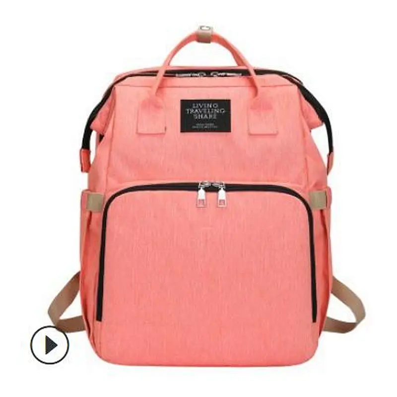 2020 New Customized Portable Folding Multifunctional Mummy Bag Large Capacity Outing Burden-Reducing Diaper Bag Backpack