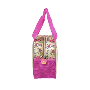 OEM/ODM Lady Girls Children Fashion Golden shiny school Customized Logo Style kids fashion leather handbags with shiny fabric
