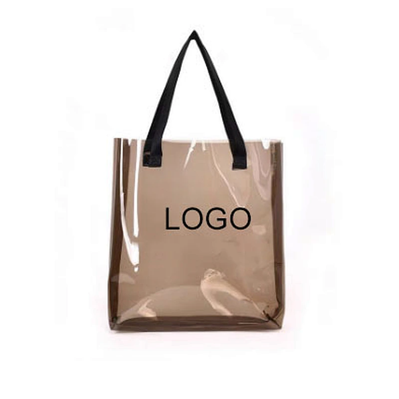 2020 new style Customized fashionable Large Summer pvc transparent clear tote bag for daily use