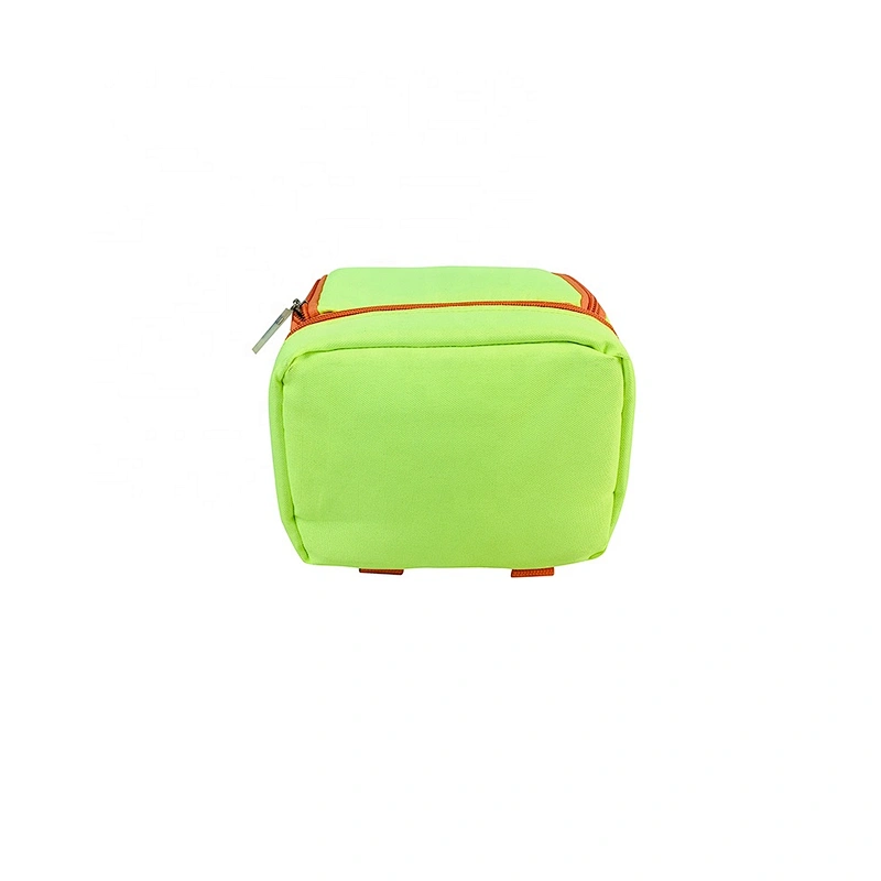 High quality insulated cooler box bags deliver lunch food delivery with custom logo thermal fluorescent green fabric for kids