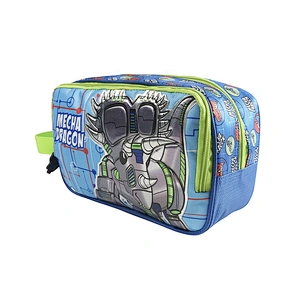 wholesale hot sell Cute Simple melange robot students Packing cute kids School Office Pencil Pouch Case Bag for school boy