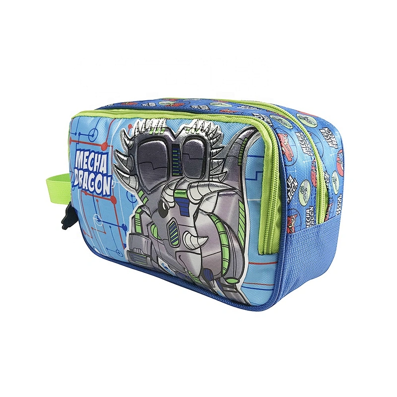 wholesale hot sell Cute Simple melange robot students Packing cute kids School Office Pencil Pouch Case Bag for school boy