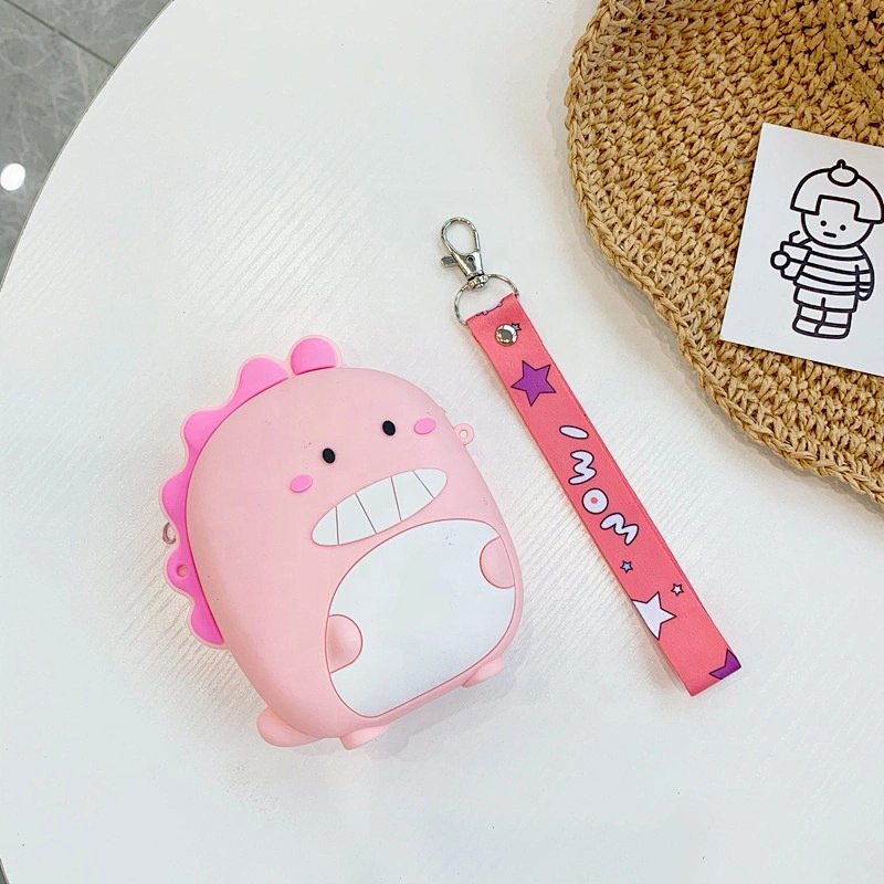 Waterproof cute cartoon girl women Silica Gel soft silicone rubber wallet pouch case coin purse mini purse with crossbody strap