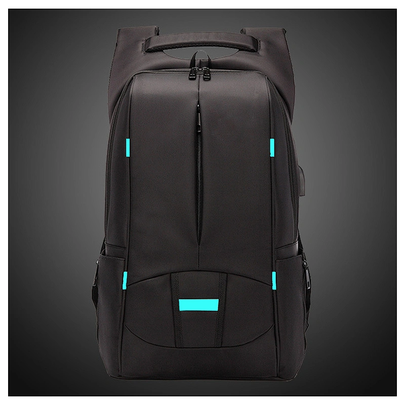 Latest School Bag Black Backpack For Teenage Boy Man Luminous Multifunction Waterproof
