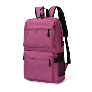 LOW MOQ Factory directly supply Polyester Custom Branded Fashion Adults Work Travel Unisex Fashionable USB Charging Backpack