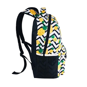 Custom Fashion Girls Pineapple Print  Backpack School Bag Travel Laptop Backpack
