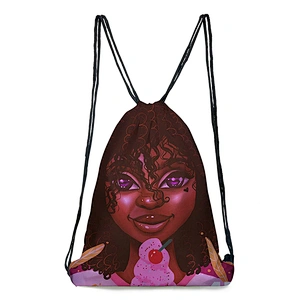 wholesale  African girls  high school backpack outdoor backpack rope polyester bundle pocket for customize