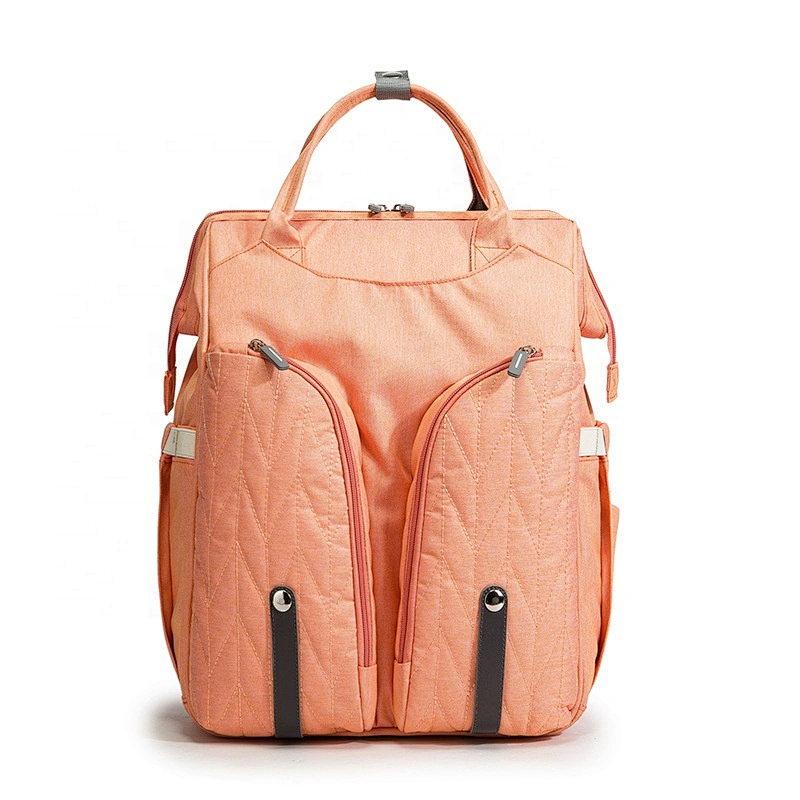 Wholesale Portable Waterproof Mummy Back Pack Large Capacity Mom Backpack Foldable Baby Bed Diaper Bag