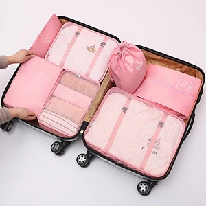 Factory Custom Packing Cubes for Travel Luggage Organizers 7 Set Suitcase Travel Accessories Cubes with shoes Bag
