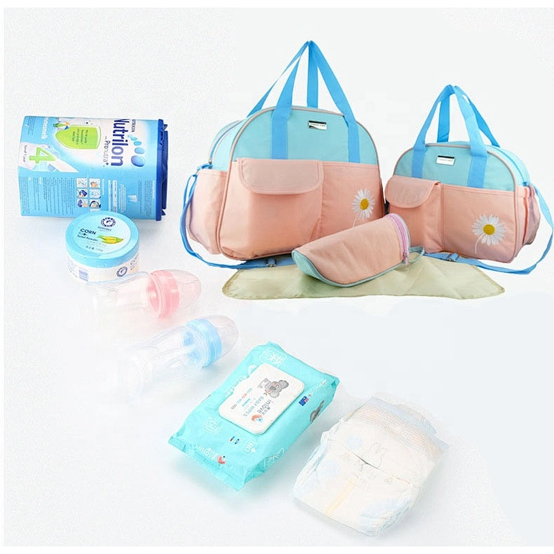 Custom multi-function 5 in 1 convertible maternity mummy baby diaper backpack set for  travel