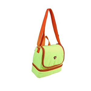 High quality insulated cooler box bags deliver lunch food delivery with custom logo thermal fluorescent green fabric for kids