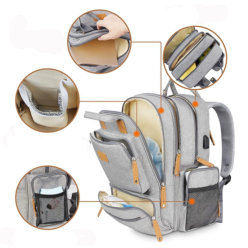 Multifunction travel nappy baby bags for mom and dad Diaper backpack