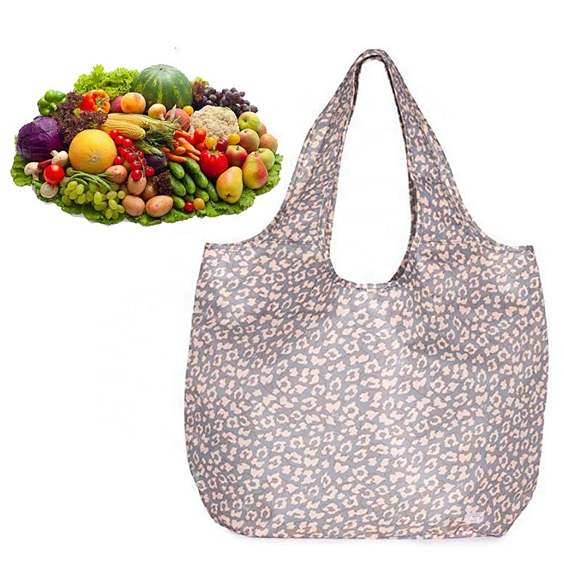 China factory Fashion Foldable Reusable Ripstop Nylon Polyester Shopping Bag