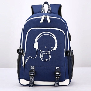 Leisure backpack luminous bag large capacity Junior high tide backpack 3-6 grade school bag during the leisure backpack boys