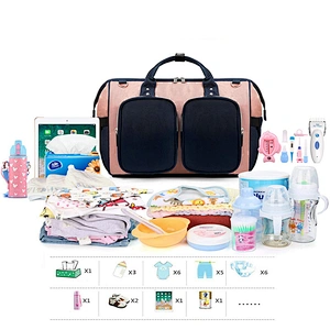 Diaper Bag Tote with Stroller Straps and Changing Pad nappy backpack
