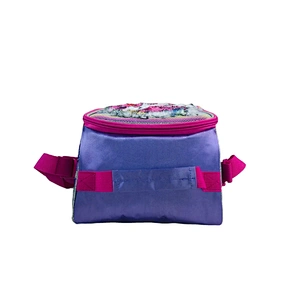 Fashion shiny holographic unicorn long hair plush material Insulated Lunch Cooler Bags Box Backpack For Kids