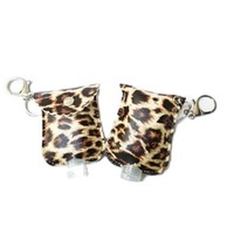 Hot selling 30ml leopard print disinfectant bottle holder hand sanitizer bottle holder for student schoolbags