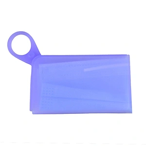 Portable Folding Masking Storage Clip PP Silicone Student Face Masking Storage Bag For Small Cloth Bag, Carrying Case