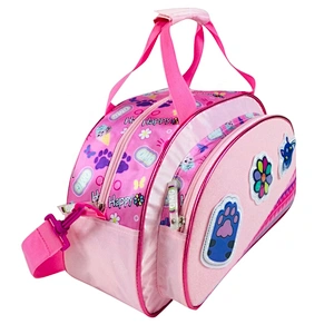 Fashion shiny letter OEM Custom Ladies Mens Travel Bags With Shoe Compartment women GYM pink Duffel bag