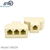RJ11 6P4C 4 Way F/F Telephone Splitter Cable Adapter