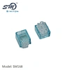 Gel Splice 2 Port Crimp Terminal UB Wire Connectors Blue Clear