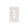 White Telephone 3 port RJ11 Wall Plate