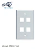 25 Pack 1-Gang Faceplate Cat6 Flat 4-Port White