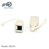White RJ11 Telephone 2 Core ADSL Splitter with line