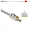 Shielded RJ45  CAT5 Pass Through Connector 8P8C STP Ethernet Connector