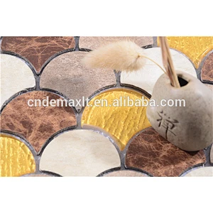 Top rated waterjet pvc vinyl fish scale mosaic tile for kitchen backsplash,bathroom wall
