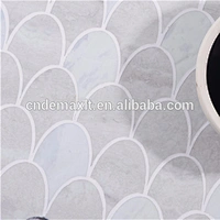 Top rated waterjet pvc vinyl fish scale mosaic tile for kitchen backsplash,bathroom wall