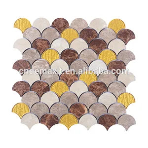 Top rated waterjet pvc vinyl fish scale mosaic tile for kitchen backsplash,bathroom wall