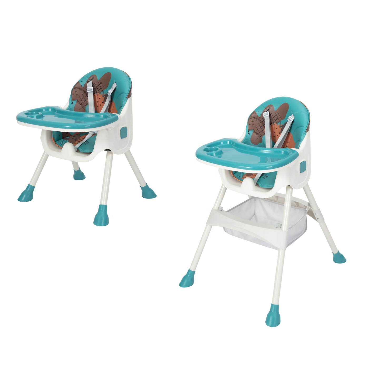 Carinokids China Cheap Colorful Infant 3 In 1 Unique Foldable Plastic Restaurant Baby Eating Dining High Chair For Baby Feeding